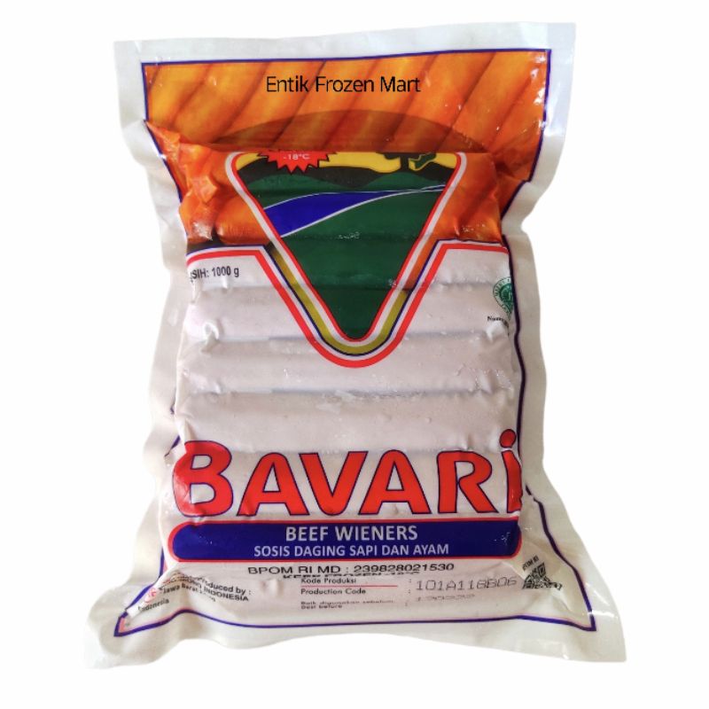 Bavari Sosis Beef Wieners Premium Sosis Hotel (25 pcs) 1kg