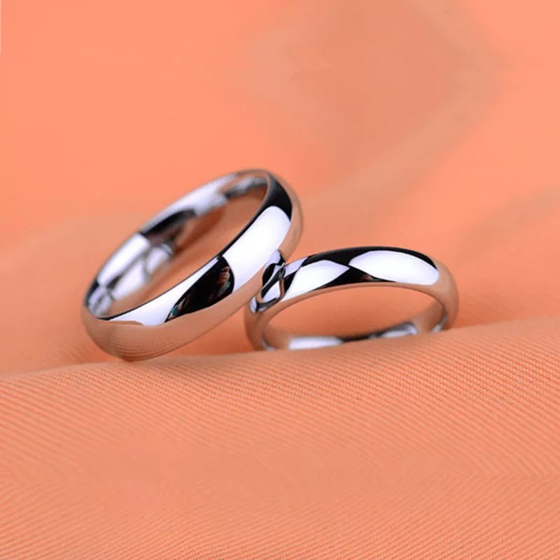 [Bayar Di Tempat] COD Cincin Titanium Pria Wanita Keren Unisex Silver Emas Hitam Perak Titanium Asli