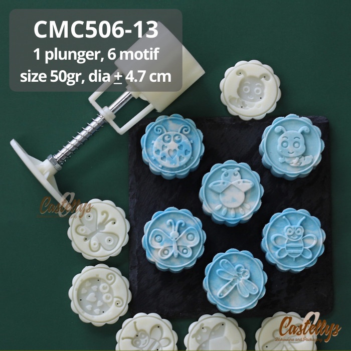CMC506-13 Cetakan Mooncake 50gr Kue Pia Bulan Kue Tok Kue Kering Mochi Kue Nastar