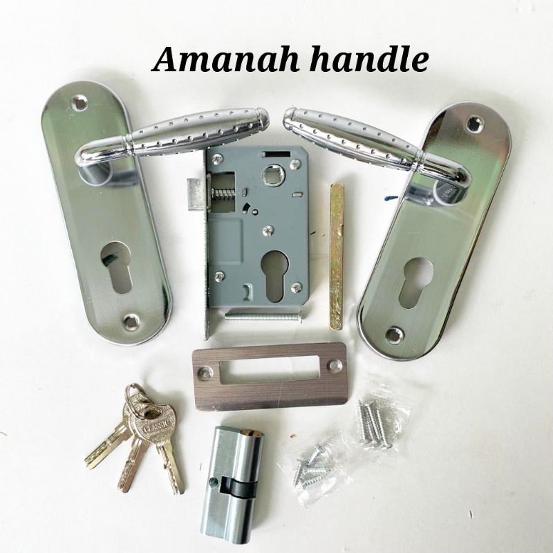 Gagang pintu rumah 1 Set classic / Handle pintu rumah Fullset kunci