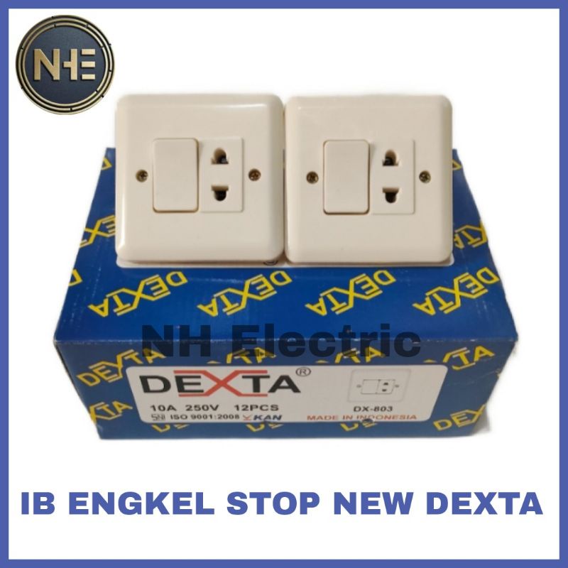 IB Engkel Stop New Dexta - Inbow Stop Kontak New + Saklar Dexta - IB Stop Kontak New + Saklar Tanam Dexta DX-803 SNI