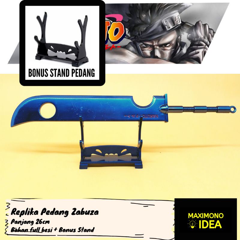 Gantungan Kunci anime Keychain Anime Action Figure Anime Pedang Katana Anime Naruto Zabuza