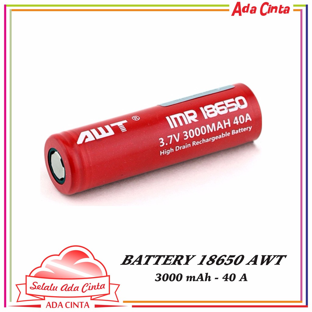 BATERAI 18650 AWT 3000mAh - CLONE