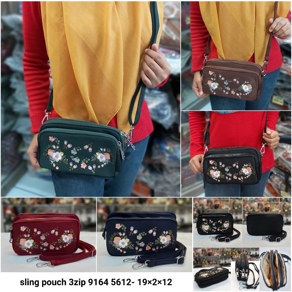 Tas selempang import pouch multifungsi