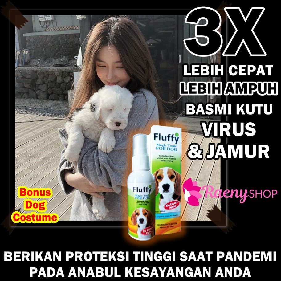 BONUS BAJU - OBAT ANJING TERBAIK PENGHILANG KUTU JAMUR SCABIES KORENGAN BULU RONTOK ANJING PALING AM
