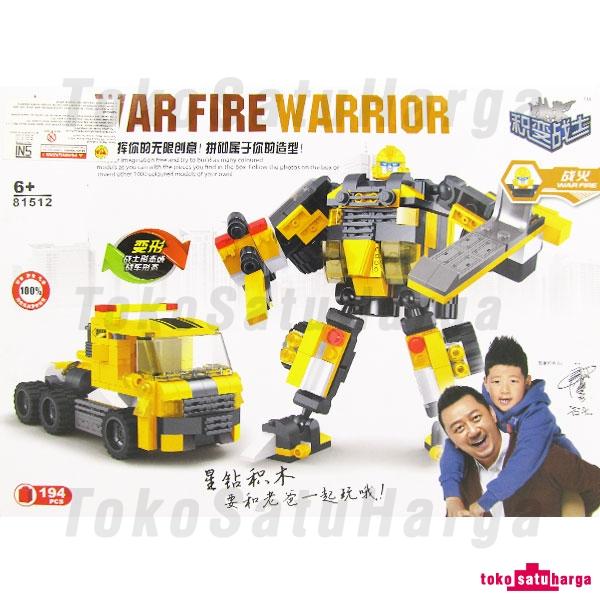 Mainan Edukasi Lego Robot Transformer - WARRIOR SERIES (Bisa Digabung)
