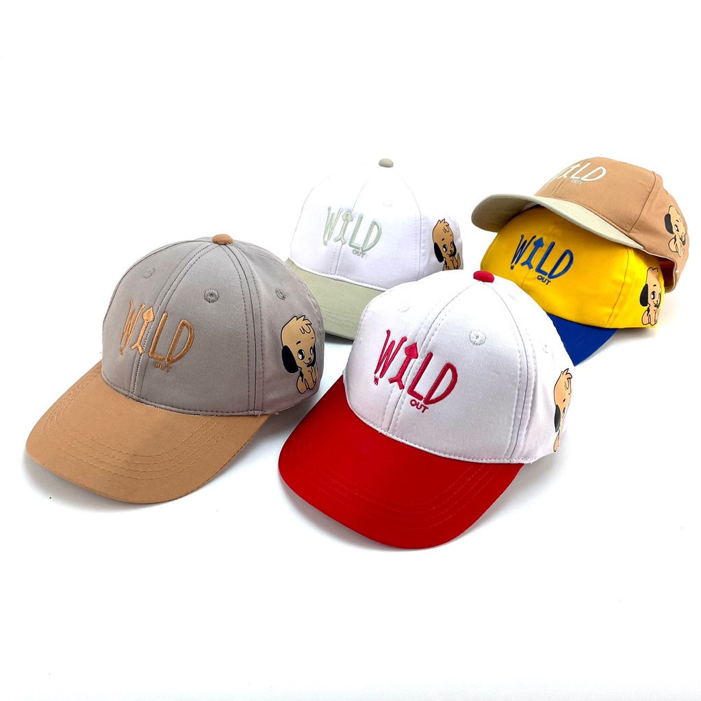 (HZ) TOPI FASHION ANAK UNISEX / TOPI CASUAL / BASEBALL / TOPI BORDIR WILD