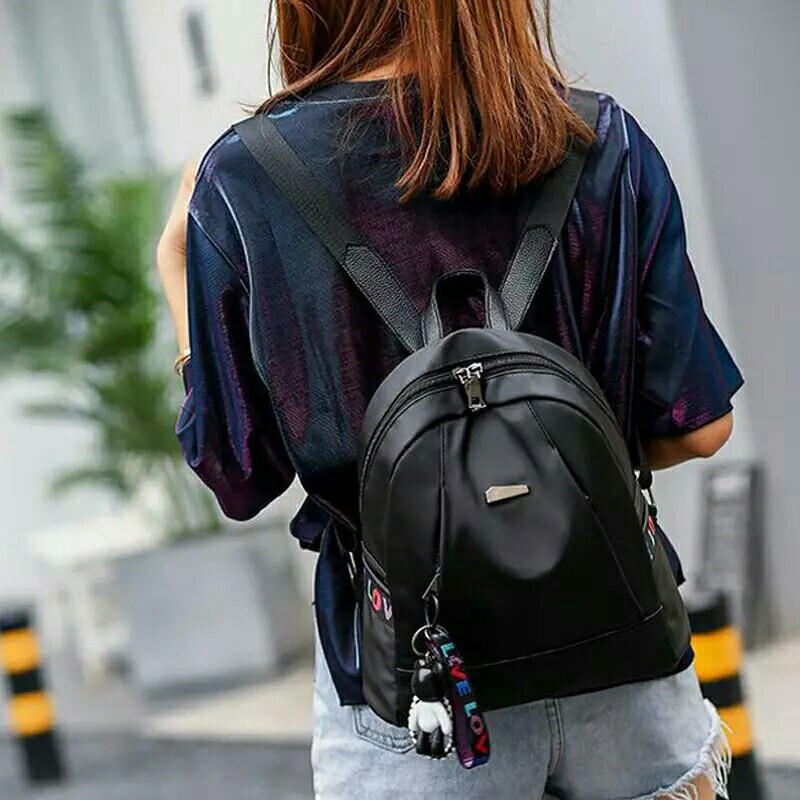 Tas Ransel Wanita Impor Original SEDNA Tas Punggung Warna Hitam Abu-Abu - BF01 - Whichone.Id