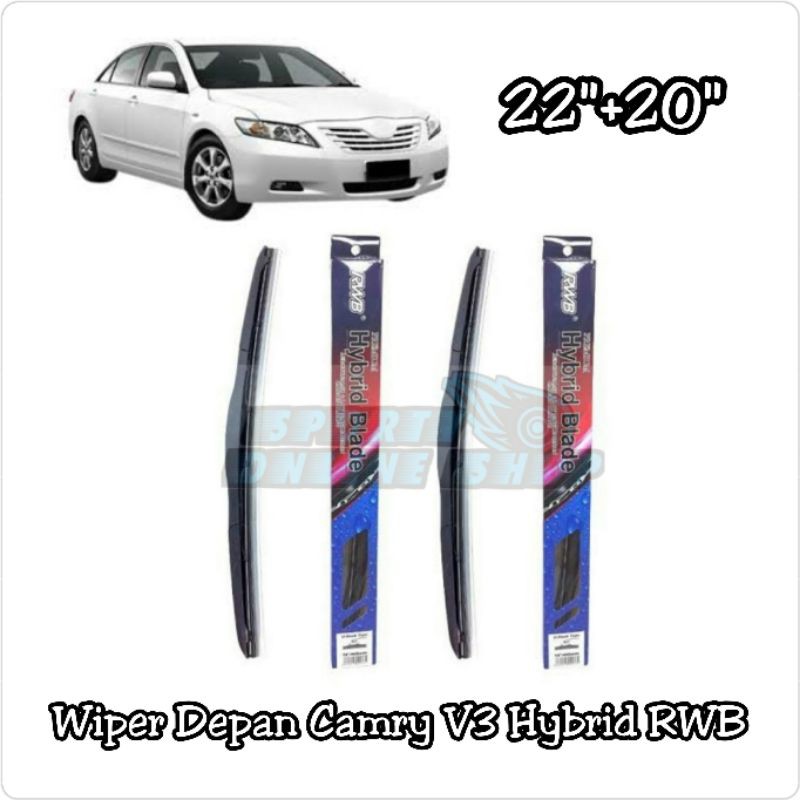 Wiper Depan Camry V3 22&quot;+20&quot; Hybrid Merk Rwb