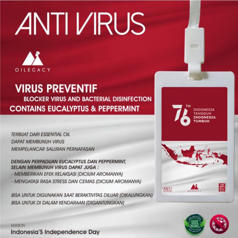 KALUNG ANTI VIRUS | EUCALYPTUS | PEPPERMINT | HUT RI 76 | EKALIPTUS | DIRGAHAYU