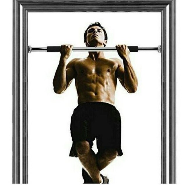 PULL UP BAR RUBBER GRIP / IRON GYM CHIN UP BAR PREMIUM QUALITY / ALAT FITNESS GYM RUMAHAN