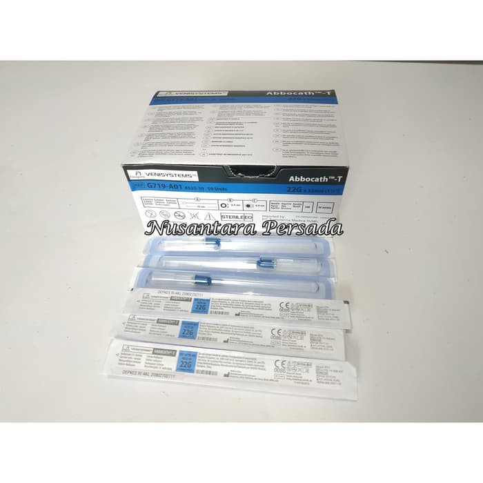 IV Cannula Venisystems Abbocath 22g x 32mm isi 50pcs