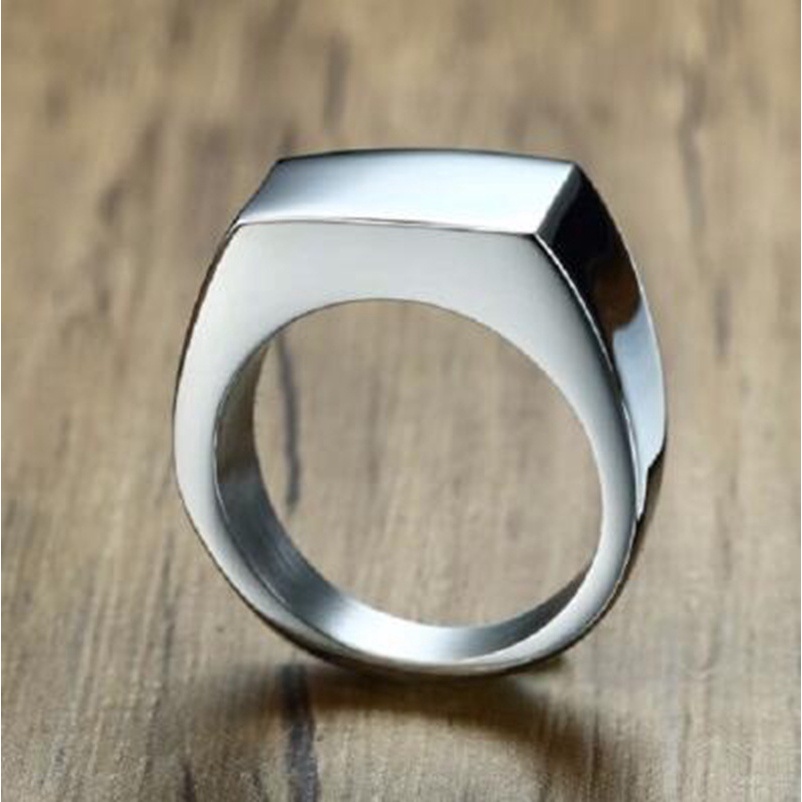 Cincin Bahan Stainless Steel Warna Hitam Emas Silver Untuk Pria