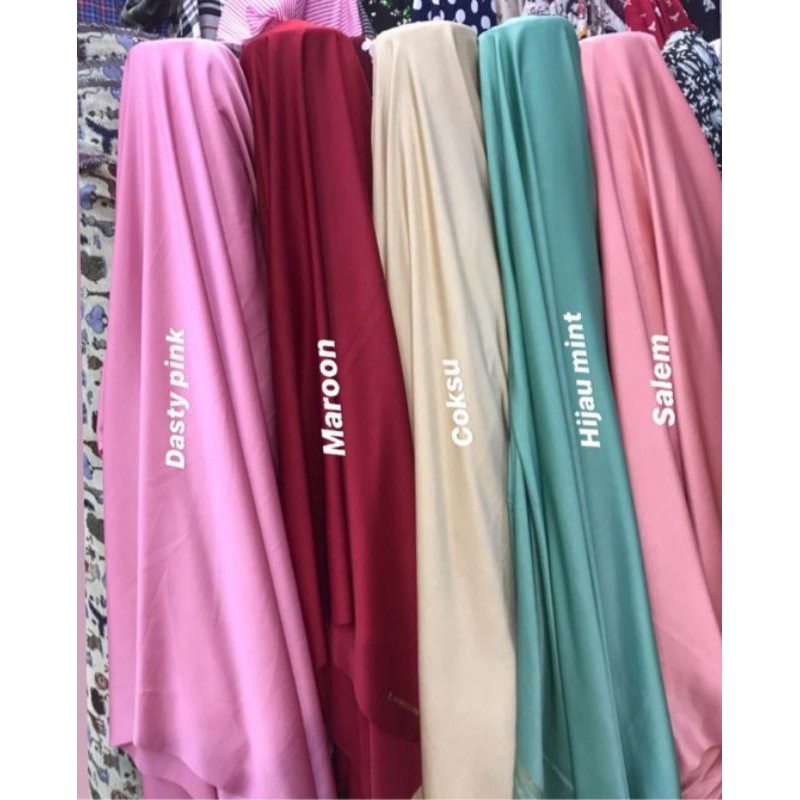 Kain Bahan/maxmara polos Premium Haluss Jatuh Meteran