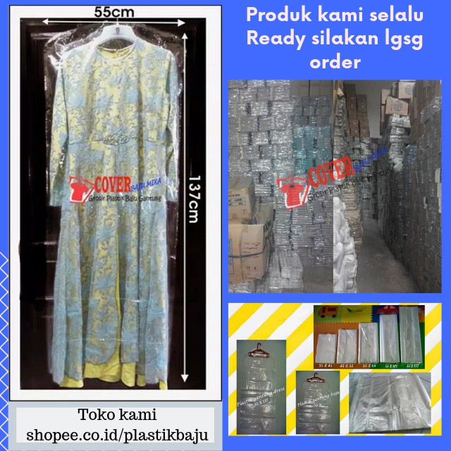 Plastik Baju Gantung Ukuran Gamis Cover Baju Plastik 