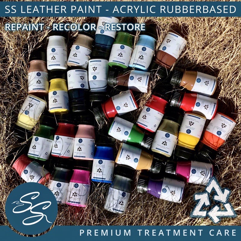 Cat Sepatu Kulit SS Leather Paint - Acrylic Rubber Cat Midsole, Rubber, Boost - Cat Tas Jaket Kulit-5