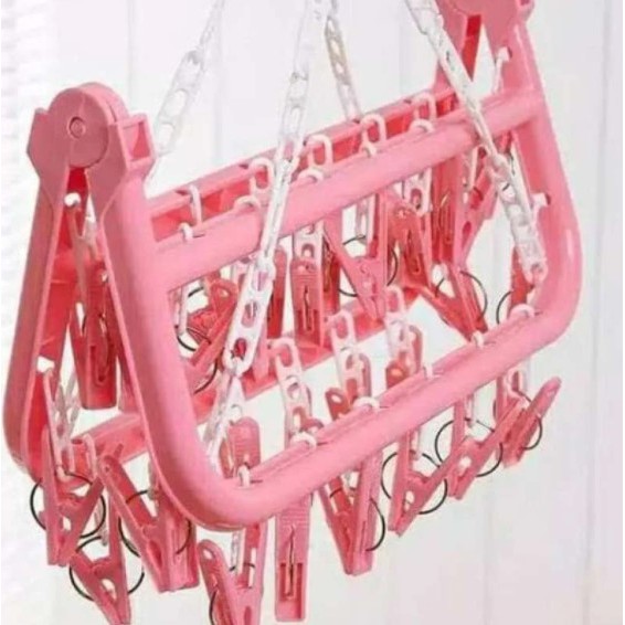 Hanger 32 jepit gantungan jemuran baju kaos kaki serbaguna laundry set