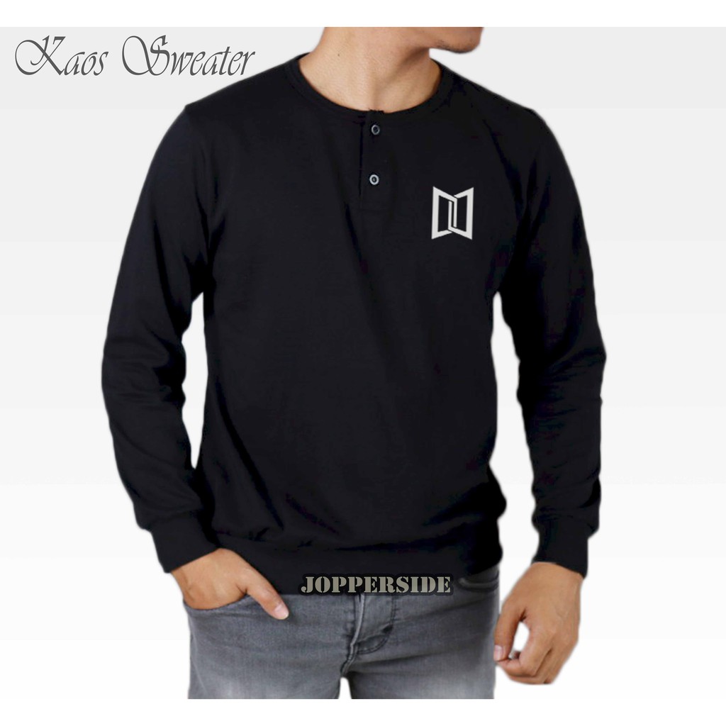 ORIGINAL Jopperside kaos sweater distro polos kancing henley sweatshirt pria wanita ksw2