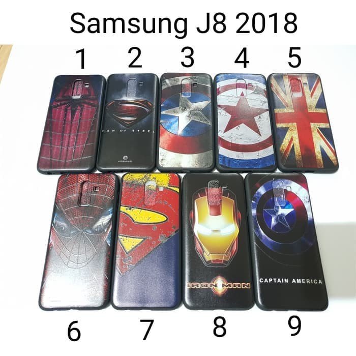 Case Hitam Superhero Samsung J8 2018 / Soft Case Samsung J8 2018