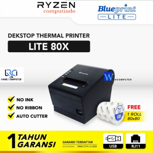 Printer Kasir Thermal BLUEPRINT Lite80X (USB + RJ11)