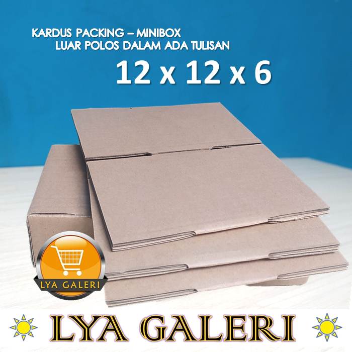 Karton Box Kardus Packing Uk.12x12x6 cm Luar Polos Dalam Ada Tulisan-3