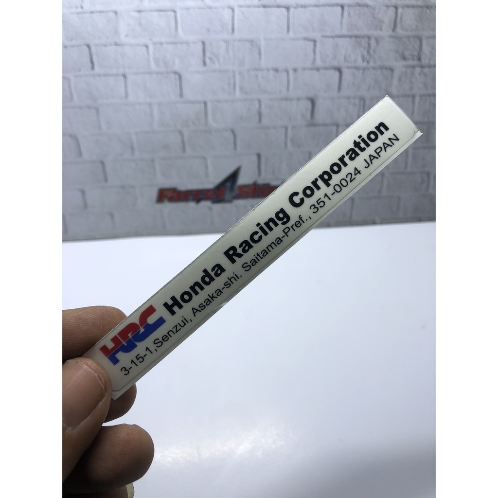 Stiker Sticker Transparan HRC Honda Racing CORPORATION