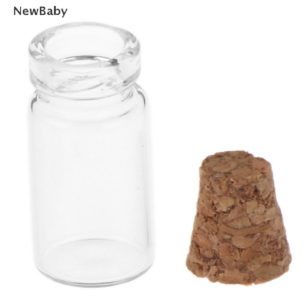 Newbaby 10Pcs / Set Mainan Miniatur Toples Kaca Skala 1: 12 Untuk Aksesoris Dapur Rumah Boneka