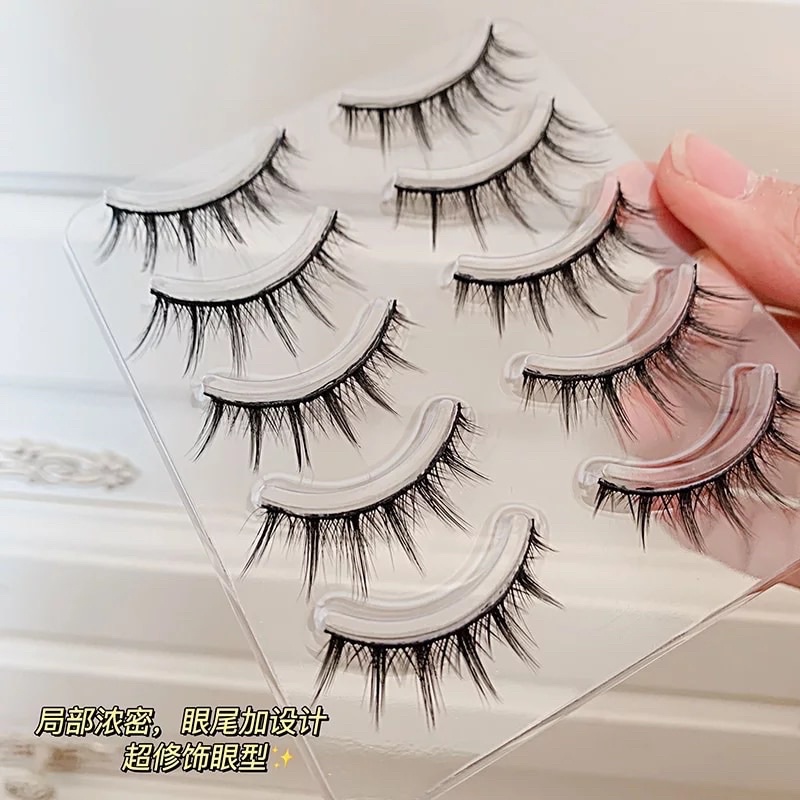 [F18] 5pairs 3D Fairy Princess Comics Eyelashes Lashs Natural Short Daily Eyelashes False Eyelash Extension Tools