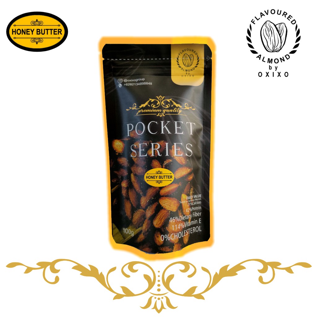 

Honey Butter Pocket Series Flavoured Almond 100gram