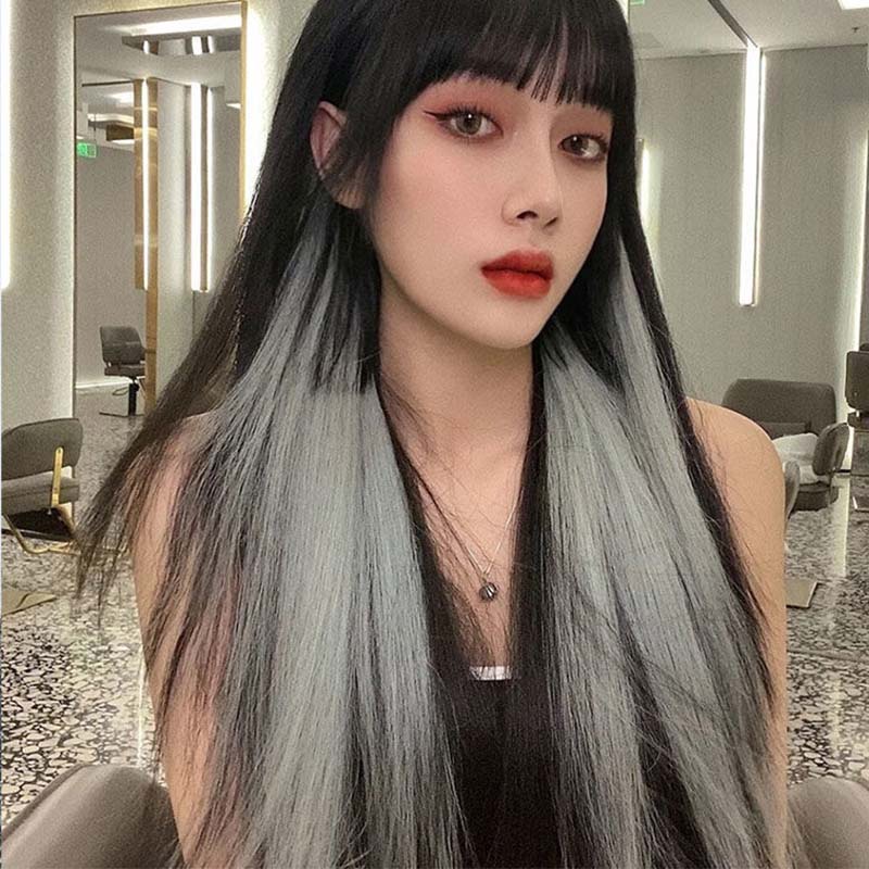 1pc Wig / Rambut Palsu Sambung Model Korea Untuk Wanita