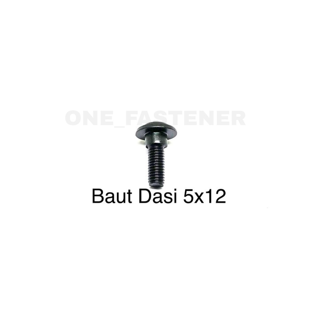 50 Pcs Baut Dasi 5x12 Hitam baut Leksil M5x12 honda panjang 1.2cm 5mm