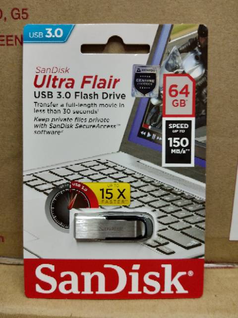 Sandisk Flashdisk Ultra Flair 64GB USB3.0 150mb/s