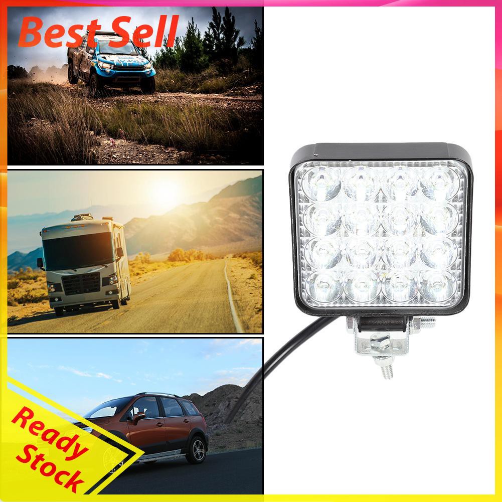 Lampu Sorot 16 Led 48w 2880lm 6500k Anti Air Bentuk Persegi Untuk Mobiltruk