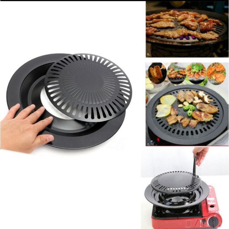 Paggangan , Panggang  , Teflon Wajan , CREPE PIZZA , BBQ , Martabak , GRILL PAN MARBLE  , 32CM