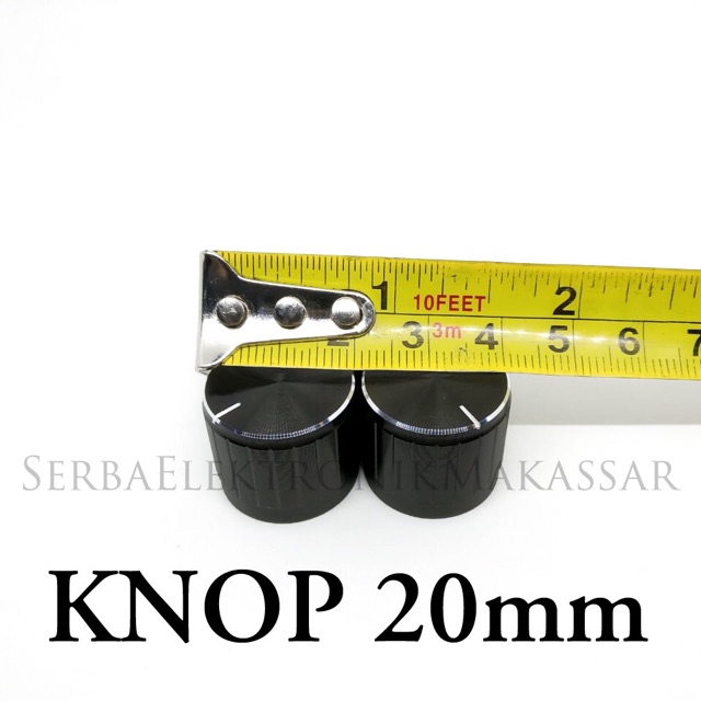 Knop Potensio 20mm Hitam