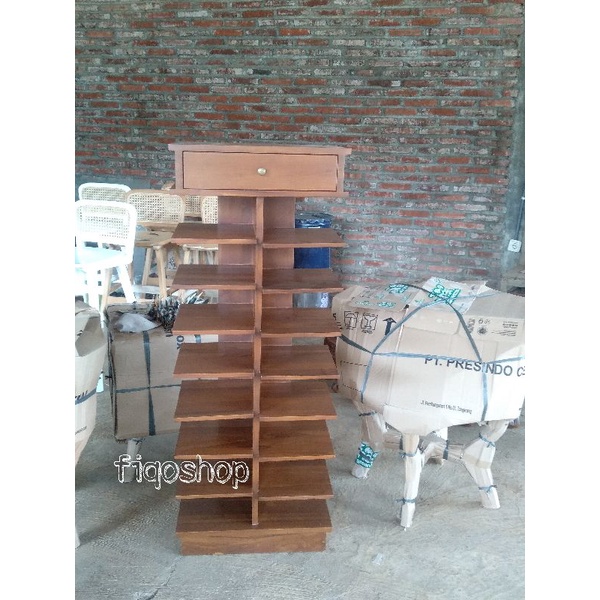Rak Sepatu Susun Kayu Jati Furniture Jepara