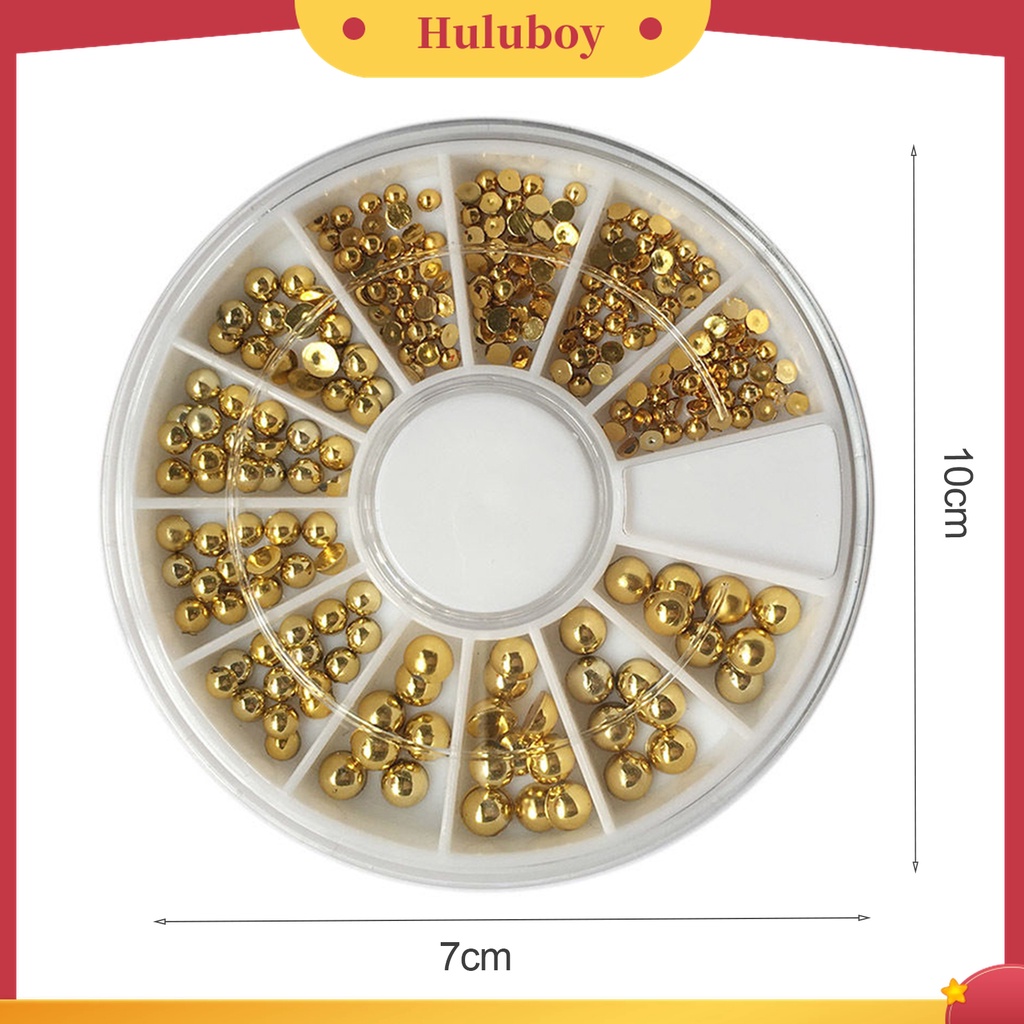 Huluboy Huluboy♡ Manik-manik 3D Flat Back Untuk Dekorasi Nail Art / Handphone / Kartu