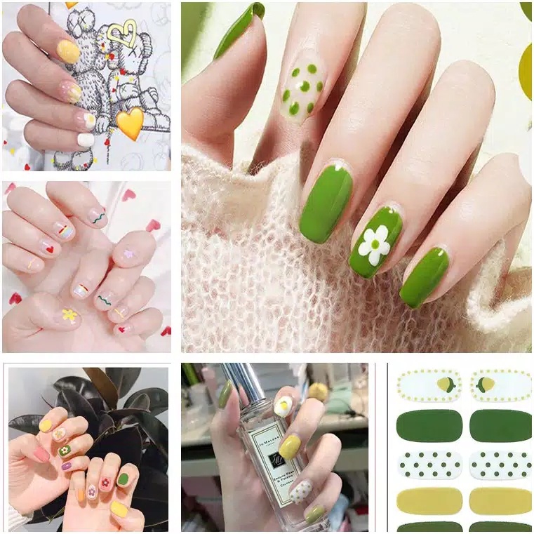 hokkiterus21 Stiker kuku isi 14  nail sticker dewasa tahan air menicure