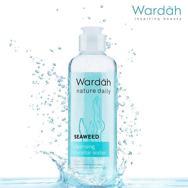 Wardah Seaweed Cleansing Micellar Water 100ml, wardah micellar water, micellar water local produk