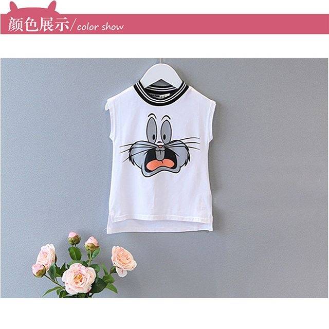 GA2512 BUNNY TOP WHITE kaos atasan anak korea perempuan bunny putih lucu bagus keren import murah