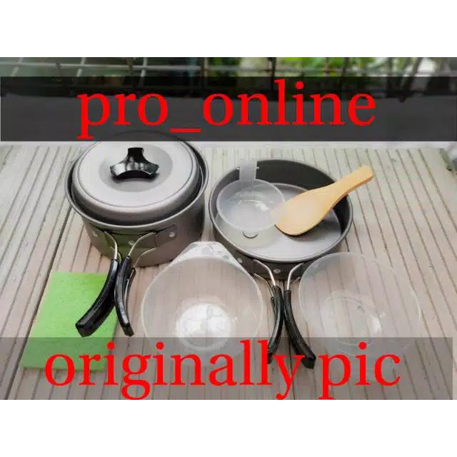 Paket alat masak kemping nesting 2 person SY-200 &amp; kovar k-202 camping outdoor