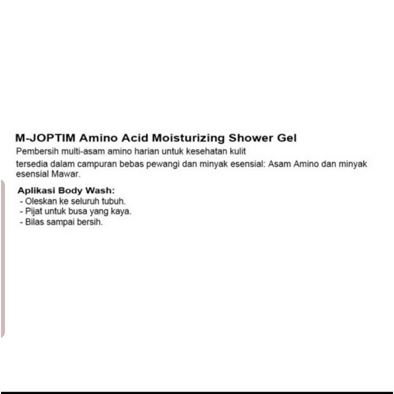 M-Joptim Amino Acid Moisturizing Shower Gel