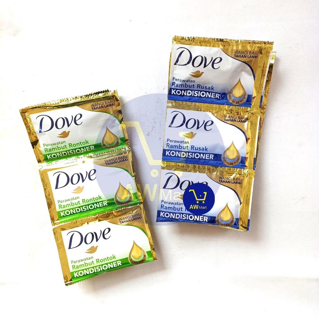DOVE KONDISIONER RENCENG ISI 12 SACHET X 9ML - DOVE CONDITIONER