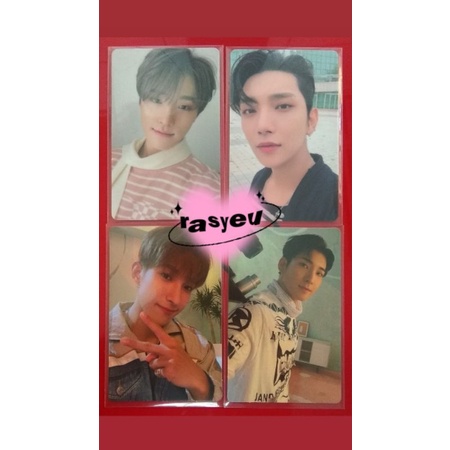 Seventeen Photocard : LD M2U R1 YC Dino, LD Attacca SW R1 Joshua, PC Carver Wonwoo Dokyeom