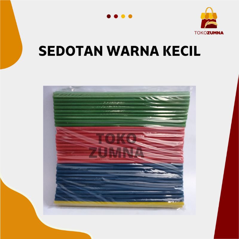 Sedotan Plastik Warna-Warni 50gr / Sedotan Es / Sedotan Kecil