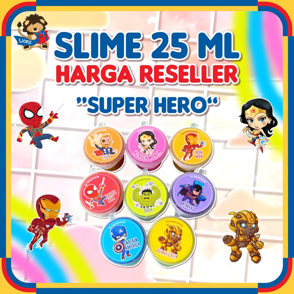 slime mini super hero harga grosir by lionz.idn