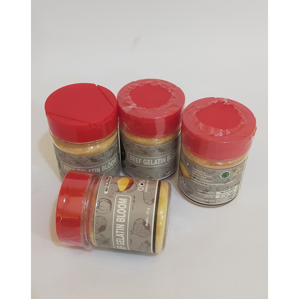 Jual Gelatin Bloom Kemasan Botol 70 gr Free Bubble Wrap dan Kardus