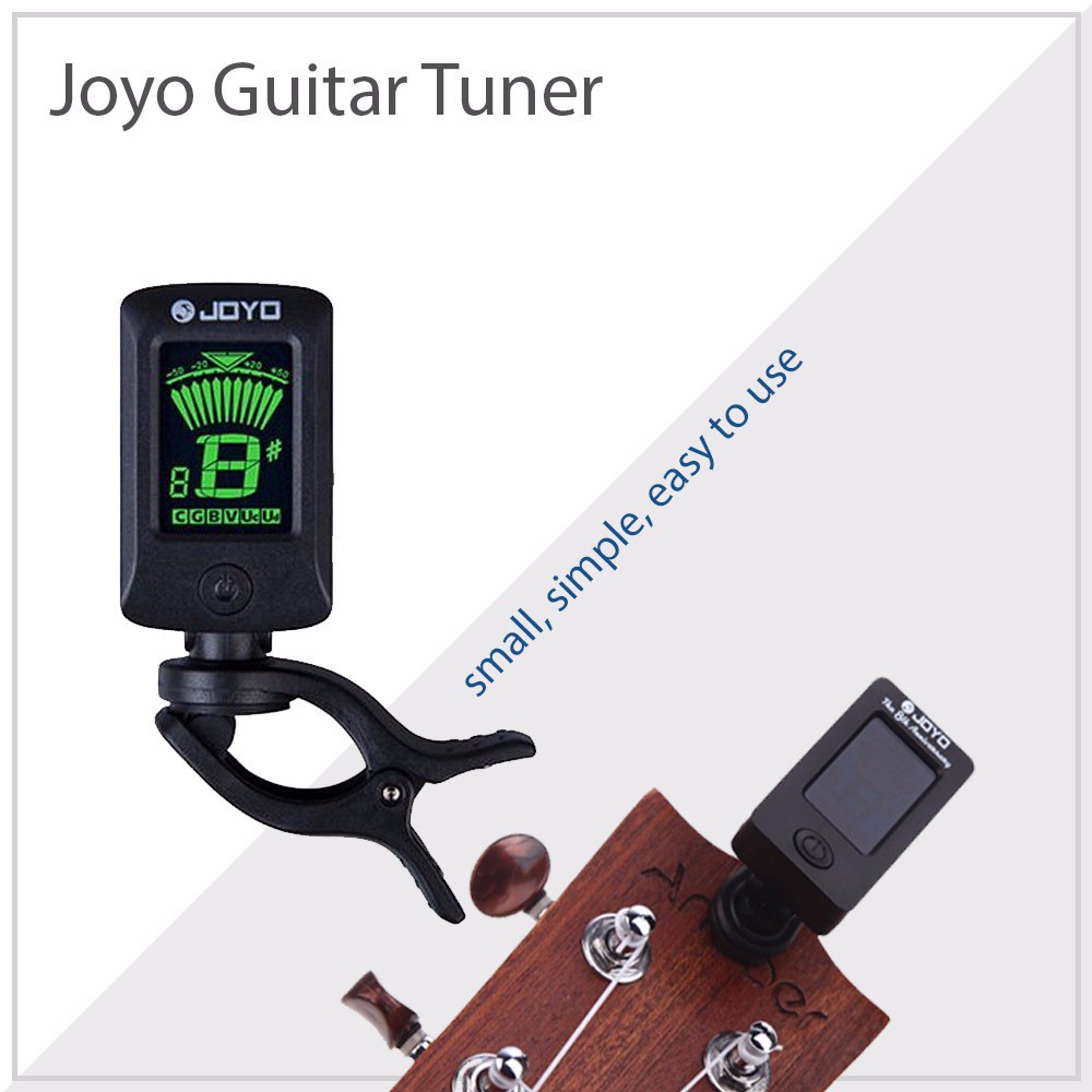 Tuner Gitar Joyo JT01 JT-01 Digital Chromatic Clip On Layar Guitar Bass Ukulele Violin 360 Original