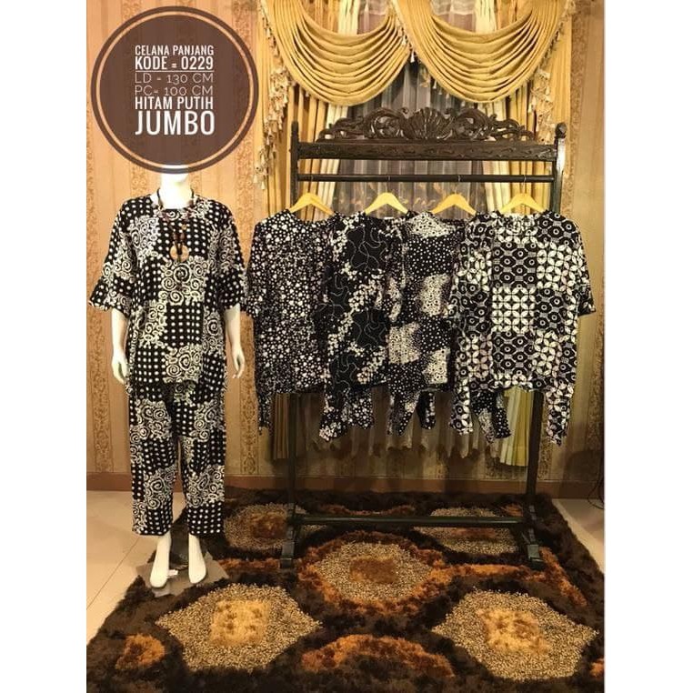 NEW SETCEL PREMIUM JUMBO ONE SET BATIK BAHAN RAYON PREMIUM UKURAN JUMBO