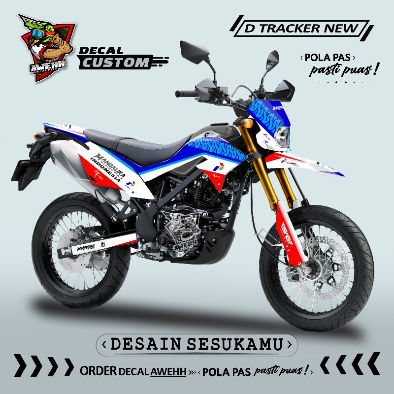 DECAL DTRACKER - DTRACKER NEW - KLX BF - DECAL STIKER MANDALIKA